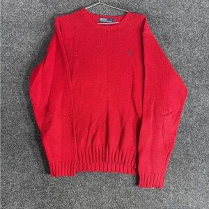 Polo Ralph Lauren Red Crewneck Sweater Mens XL